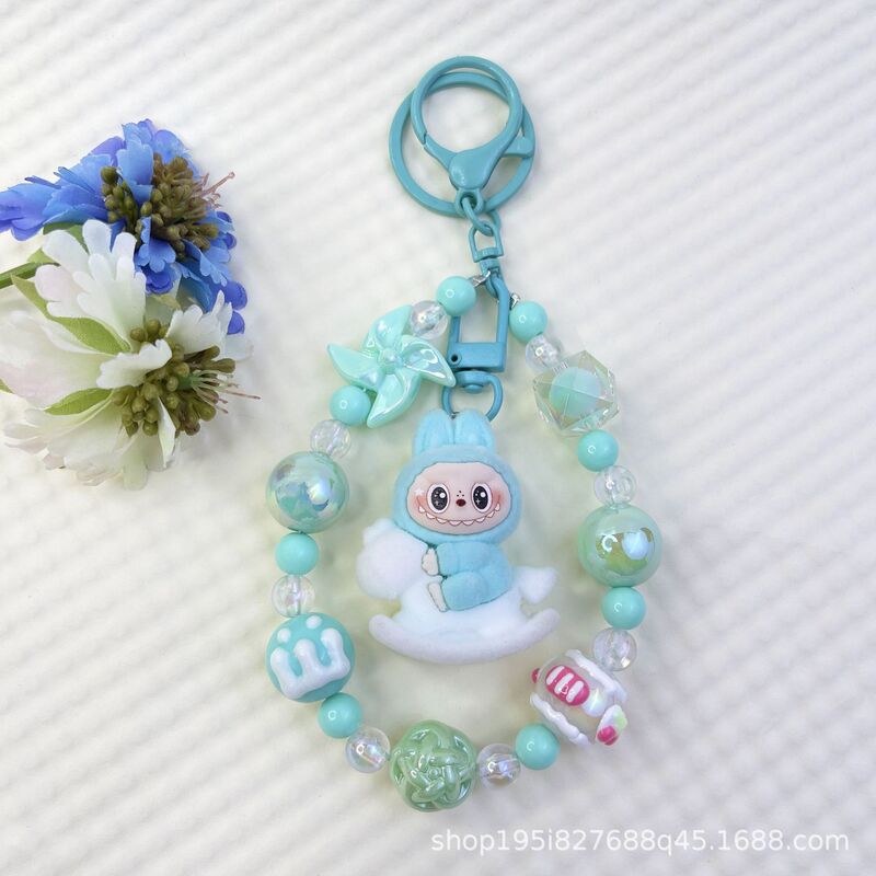 新しい植毛木製マラブブ人気のかわいい携帯電話チェーンキーホルダーバッグ人形ペンダントアクセサリー卸売|undefined