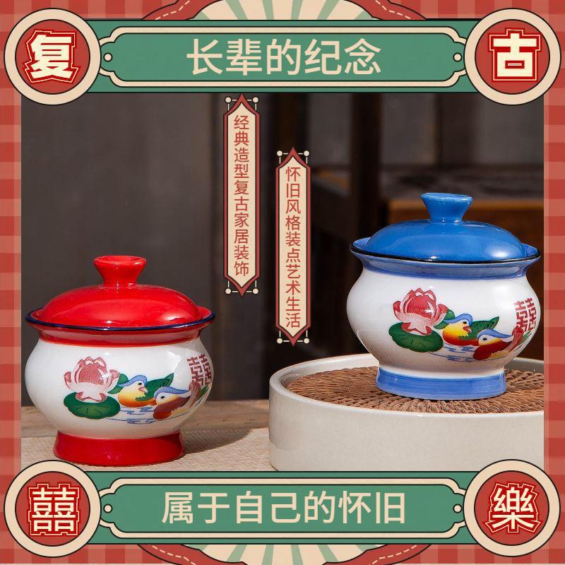 高颜值烟灰缸带盖防飞家用装饰创意个性复古陶瓷烟缸摆件稀奇古怪