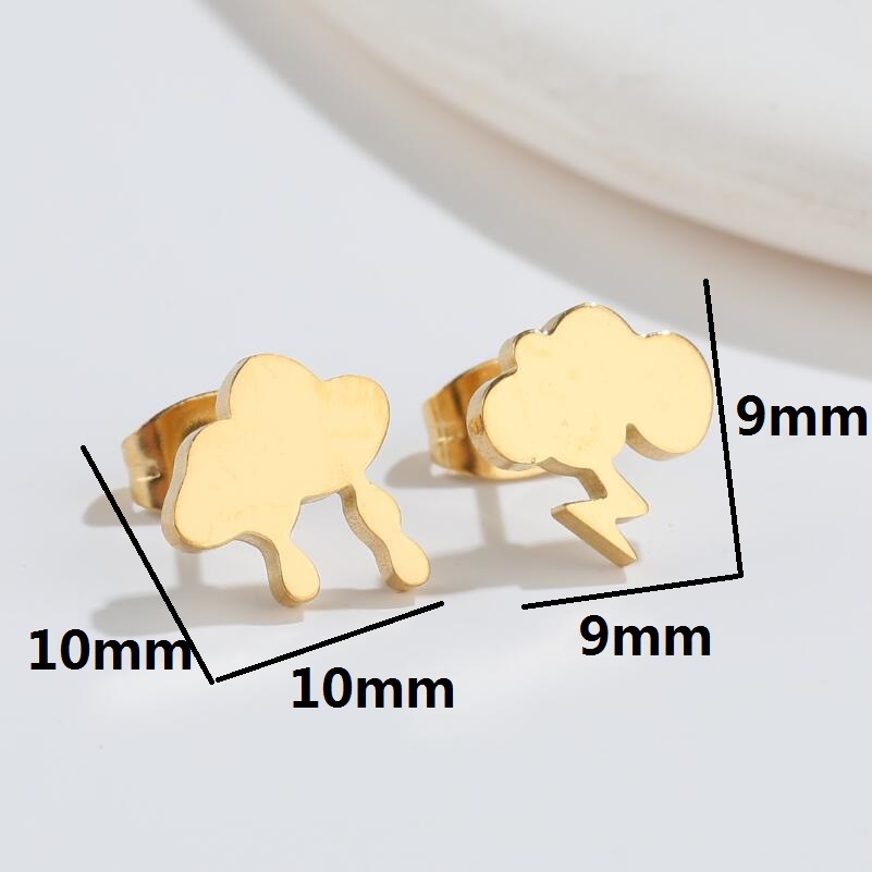 Fashion Geometric Plating 201 Stainless Steel No Inlaid 18K Gold Plated Ear Studs display picture 7