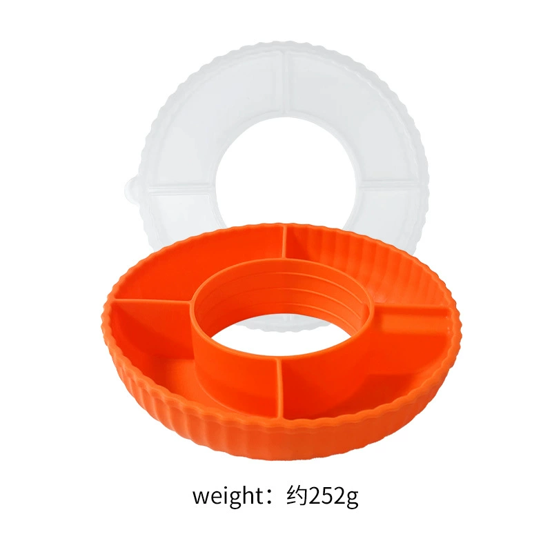 Snack Platter (Stanley cup compatible) 200×45 mm, 6-compartment, color variants, without lid