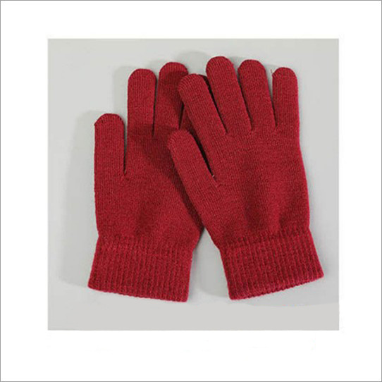 빨간색 니트 장갑