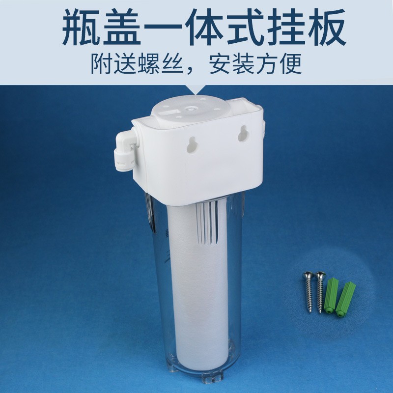 2 puntos 3 puntos de conexión rápida de ajuste de sabor montado en la parte trasera purificador de agua 4 puntos puerto de cobre tubo purificador de agua filtro frontal transparente