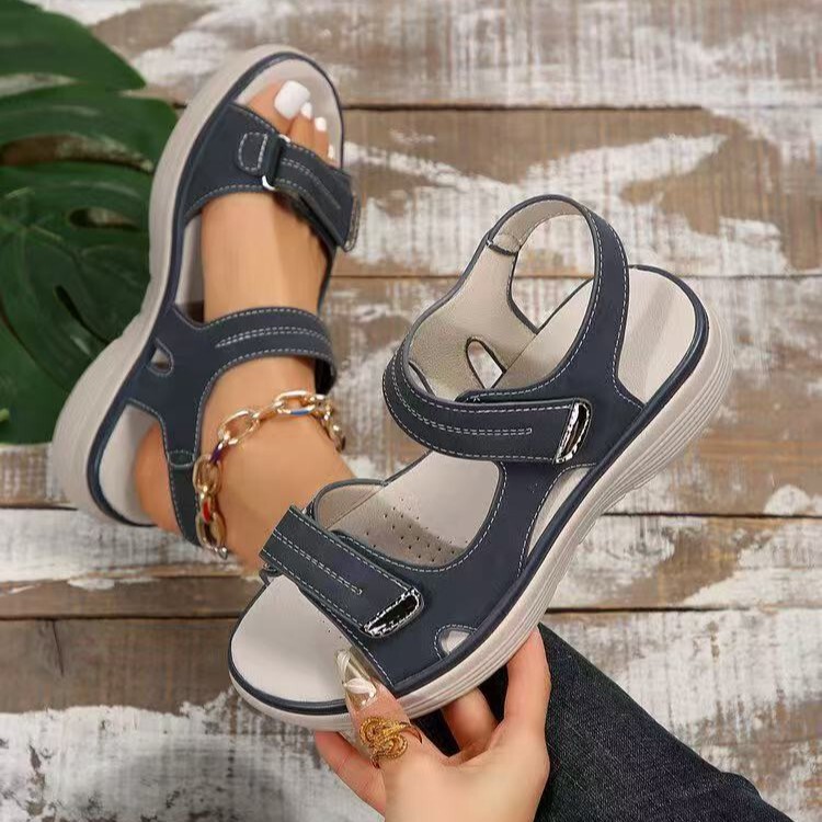 Fashionable Summer 2026 New Women's Sandals, Sporty Wedge Slippers, Lightweight Velcro Beach Sandals Fashionable Summer 2026 New Women's Sandals, Sporty Wedge Slippers, Lightweight Velcro Beach Sandals
