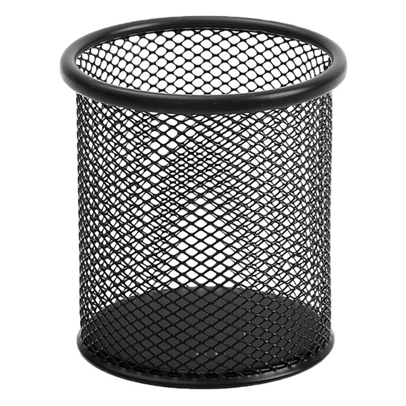 Контейнер для ручки Ящик для хранения Железный полый Настольный бочонок для хранения Простые студенческие канцелярские принадлежности Многофункциональный офисный пенал