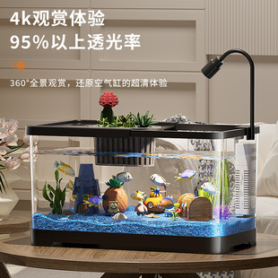 Carefully Selected Fish Tank, Home Desktop Ecological Goldfish Tank, Living Room Filtration and Oxygenation All-In-One Aquarium, Landscaping Betta Tank
