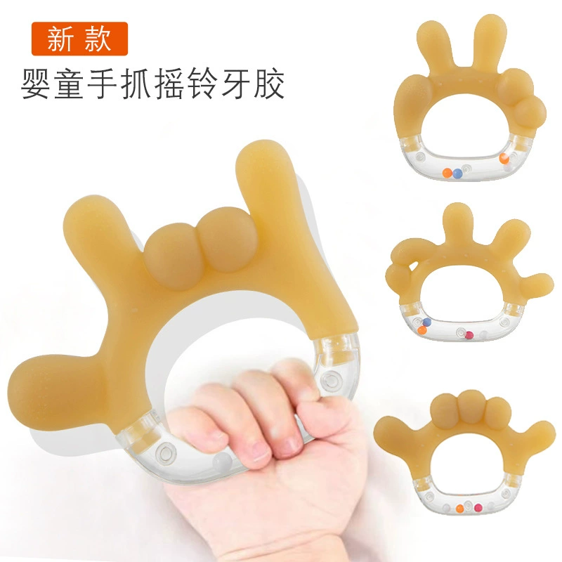 Детская погремушка зубная Десна Успокаивающая зубная Десна шлифовальная палочка детская силиконовая игрушка ребенок против поедания руки прикус