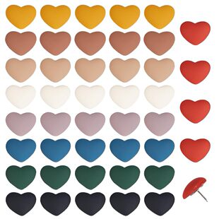 Cross-Border Colorful Heart-Shaped Thumbtacks Creative Cute Peach Heart Photo Wall Cork Board Fixing Thumbtacks Pushpins