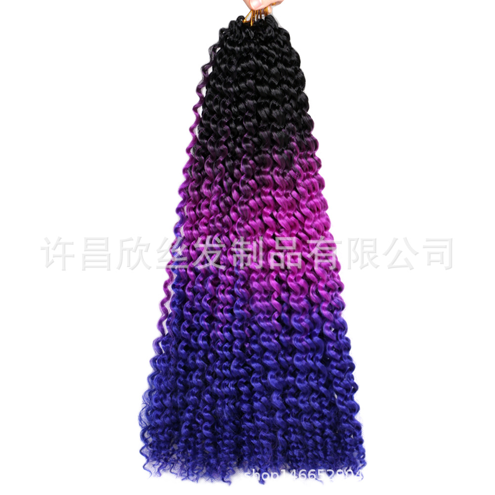 Suministro directo de fábrica Amazon ondulación del agua crochet peluca sucio trenza peluca Pasión Twist pelo