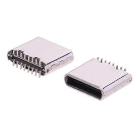 TYPE-C16P公头立贴H5.7-7.2-8.65mm双面插 type c 16P公头连接器