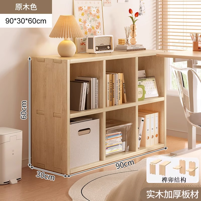 Proceso de tenón y mortaja de madera de registro del nuevo Gabinete de 6 celosías 90 * 30 * 60cm madera de pino sin pintura