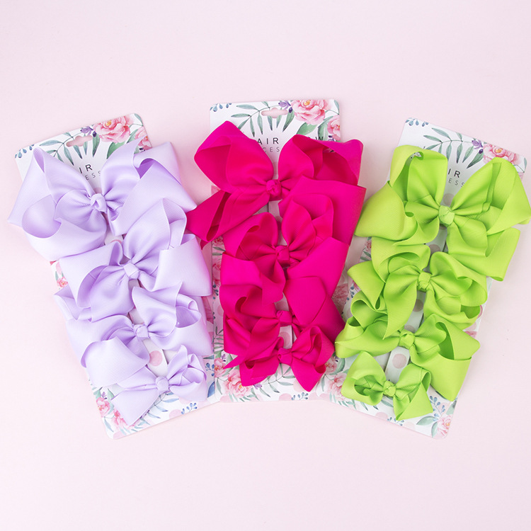Wholesale Solid Color Bow Duckbill Clip Children's Hairpins Nihaojewelry display picture 20