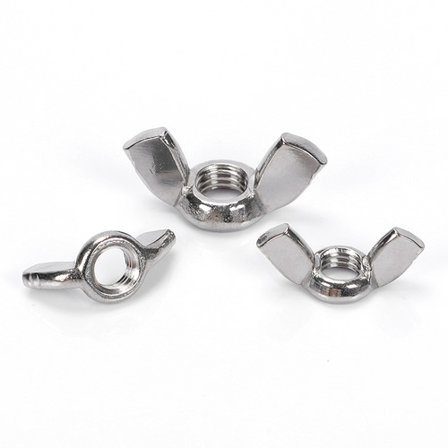 Factory direct sales 304 stainless steel butterfly hand screw nut butterfly nut ingot nut horn dish