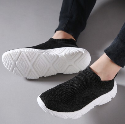 25th New Lightweight Soft Footfeel Insole Elastic Mesh Surface Socks Sports Casual Shoes Men's Fitness Walking Running Shoes