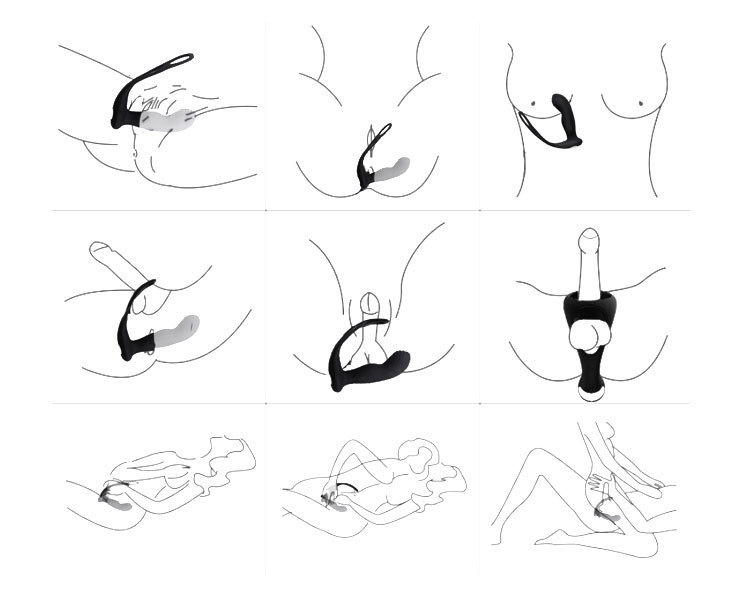 Remote Control Vibrating Prostate Massager, Wearable Silicone Anal Plug, Black — detail image 11