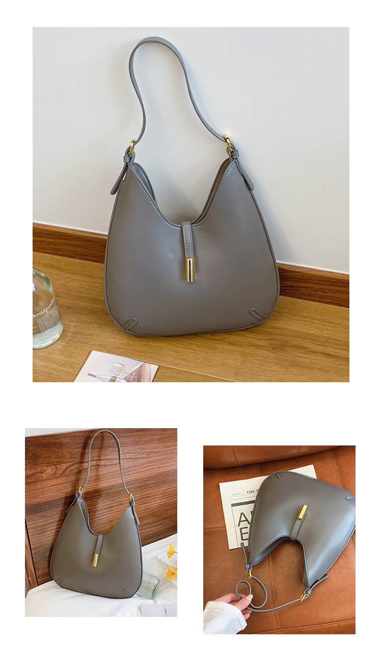 Saddle Bag With Alligator Embossed Texture – Unisex Shoulder Bag With Buckle Strap In Deep Red/Black/White (Structured PU, Minimalist Lock Closure)_voghion.com