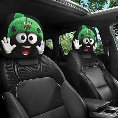 for Cars, Various Quirky Prints, Sürətlər qutusu və əl tormozu başlıqları - funny-character-with-big-eyes-and-cuckold-2-pack