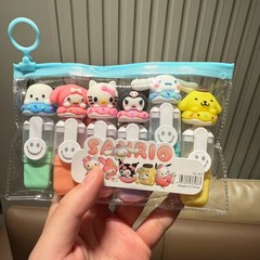 三丽欧ミニ6色蛍光ペンセットかわいい漫画絵画ペン高颜値学生カラーマーカー