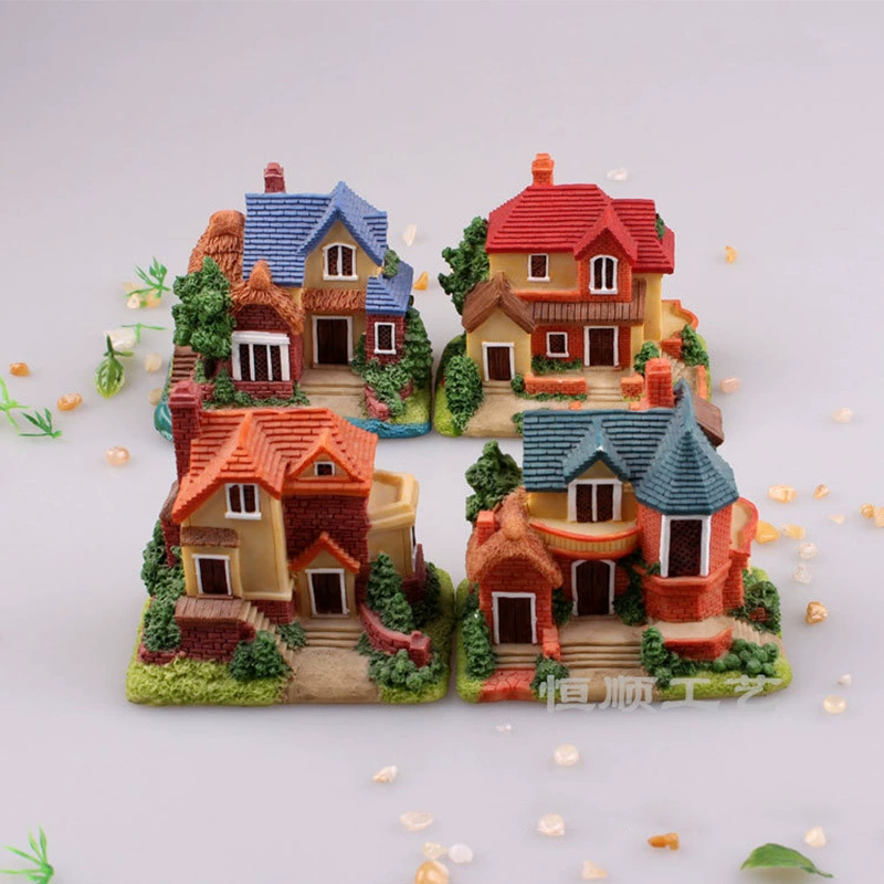 Микро пейзаж аксессуары песок стол песок инструменты сердце поставляет смола небольшой дом Смола ремесла оптом