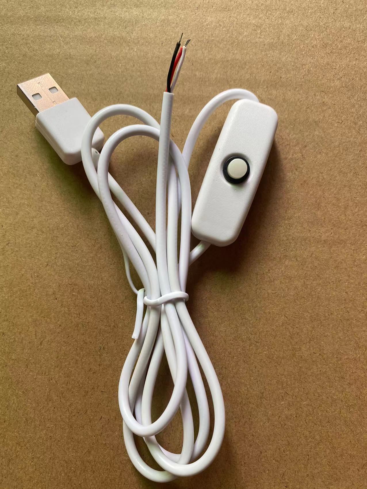 LED台灯开关线 501USB变色开关线 USB带开关灯LED夹子灯小夜灯线