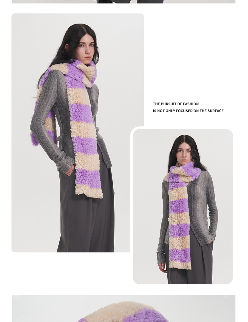 Women's Basic Stripe Polyester Scarf display picture 2