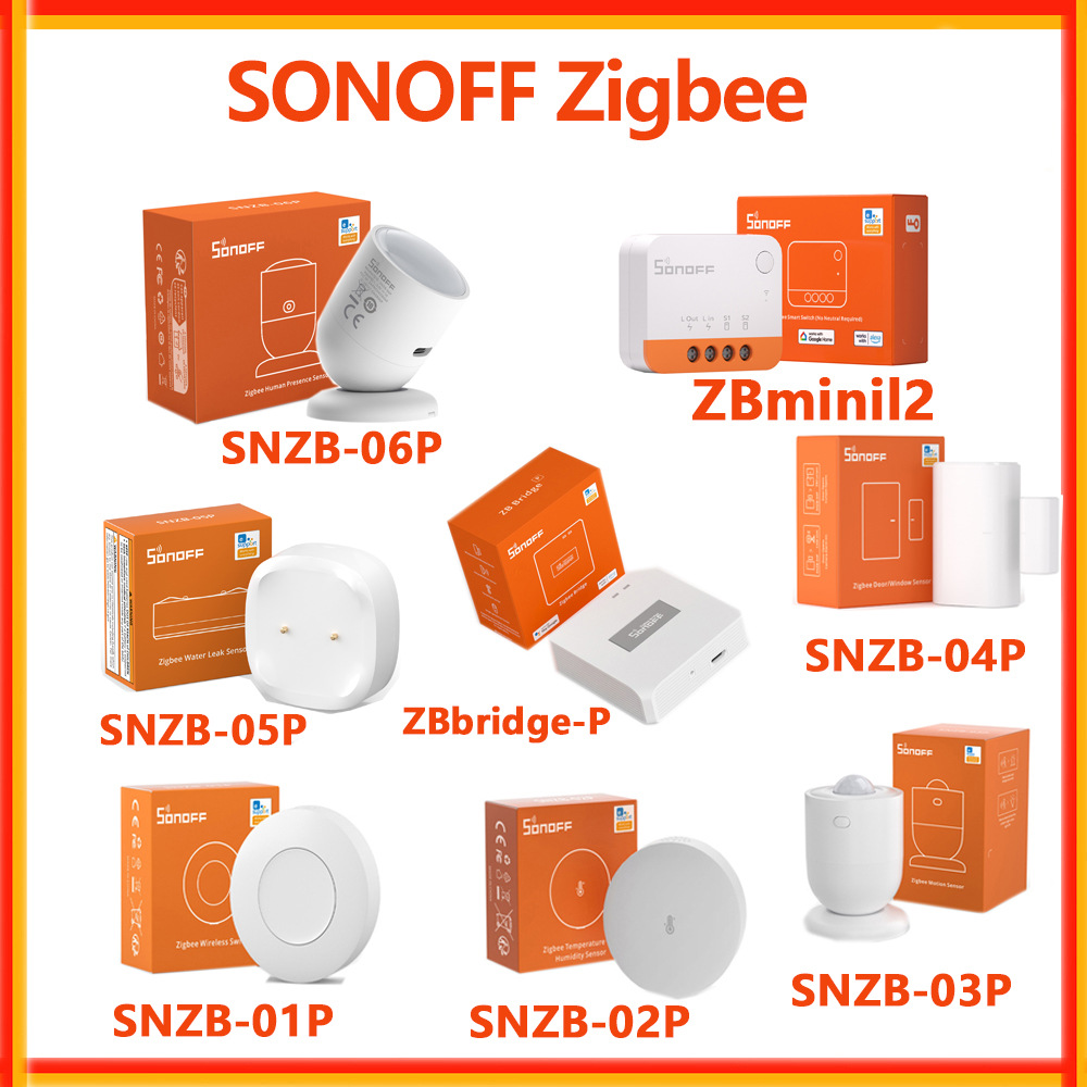 Sonoff Zigbee Bridge-P gateway smart switch human body induction door and window temperature and humidity sensor