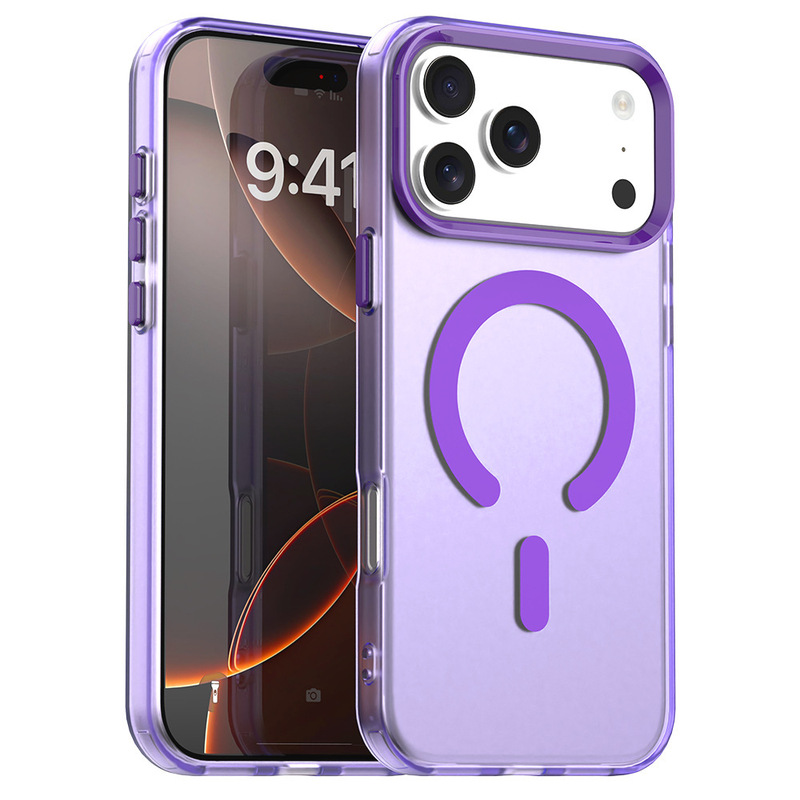 糖果色磁吸适用iPhone17手机壳苹果17ProMax磨砂半透明肤感保护套|undefined