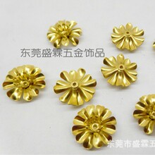 铜配件双层菊花立体铜花DIY配件