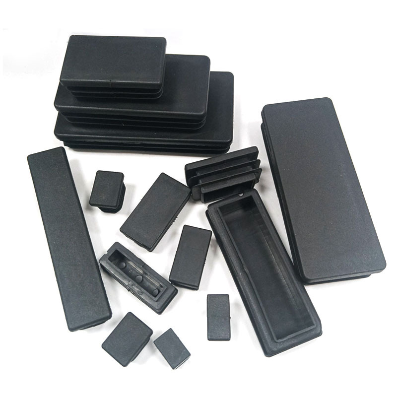 Tapón cuadrado para tubo de acero inoxidable, tapón rectangular para estante de mesa y silla, tapón para tubo hueco, tapón de goma, tapón cuadrado de plástico, tapa final.