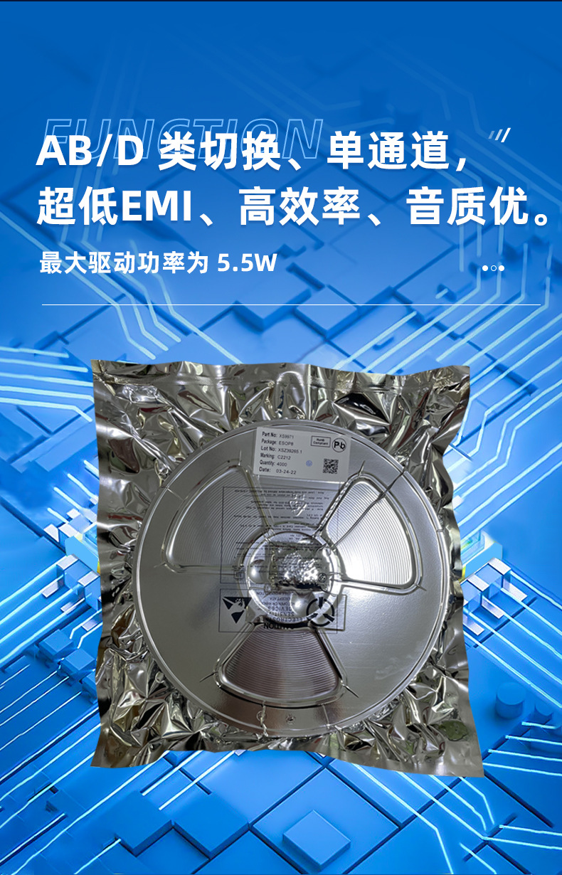 AB/D類可選式音頻功率放大器