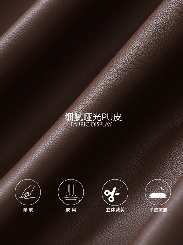 摩且 早秋新款 复古哑光PU皮单口袋翻领宽松短款皮衣外套 MQ0660|undefined