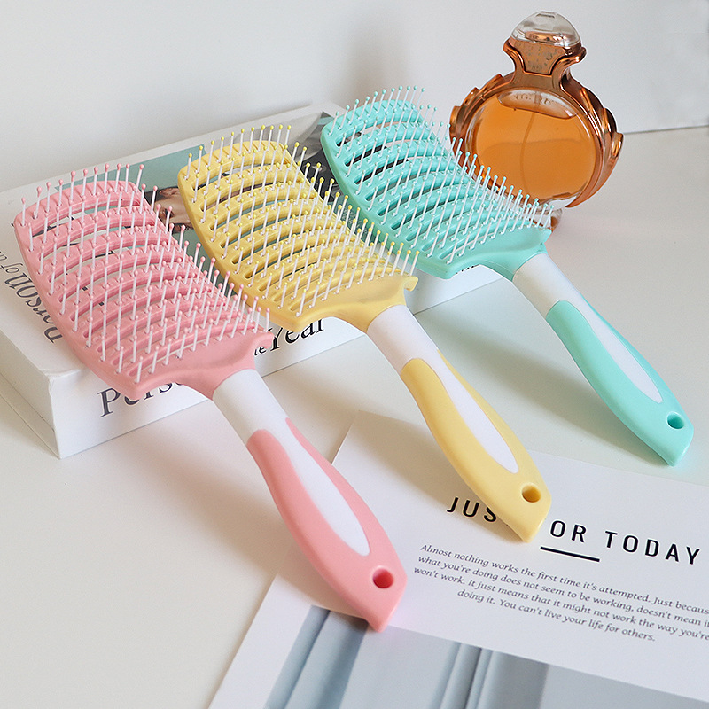 北欧款塑料排骨梳女士发根蓬松头发造型高颅顶长发按摩家用大弯梳