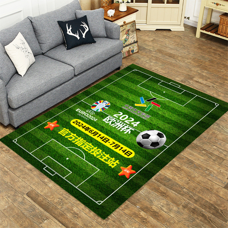 Alfombra de juego de campo de fútbol sala de estar Área grande resistente a las manchas Sala sofá mesa de café engrosada educación temprana estera deportiva