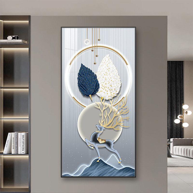 Tất cả các cách để vinh quang / 30*70cm hợp kim nhôm tinh thể sơn khung vàng