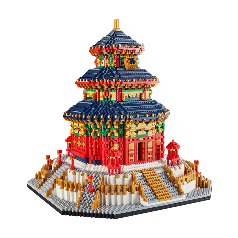 Weili YZ088/089/090 micro-partículas de ocio de alta dificultad modelo de bloques de construcción del Palacio Imperial Taihe Hall