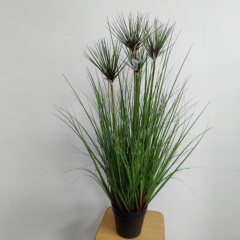 Simulación de plantas verdes, juncos, plantas en macetas, estilo nórdico, simulación de hierba de cola de perro, decoración de interiores, decoración de la sala de estar