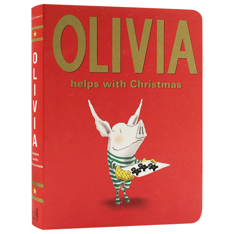 奥莉薇的圣诞节 纸板书 英文原版 Olivia Helps with Christmas|ms