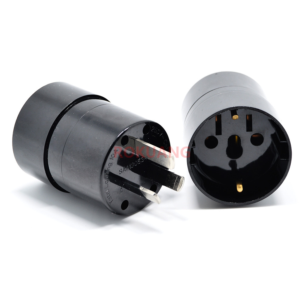 P301 澳式插头转德国插座 SAA认证 Schuko插座 澳规转德法式