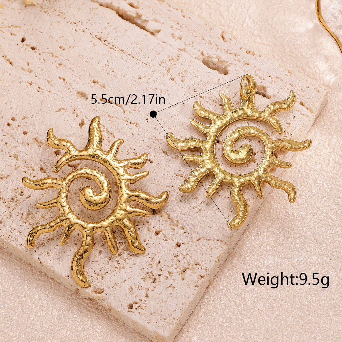 12g Weight Pendant Jewelry Making Type 1 Piece 304 Stainless Steel Sun Starfish Conch Polished Pendant DIY Ornament Accessories