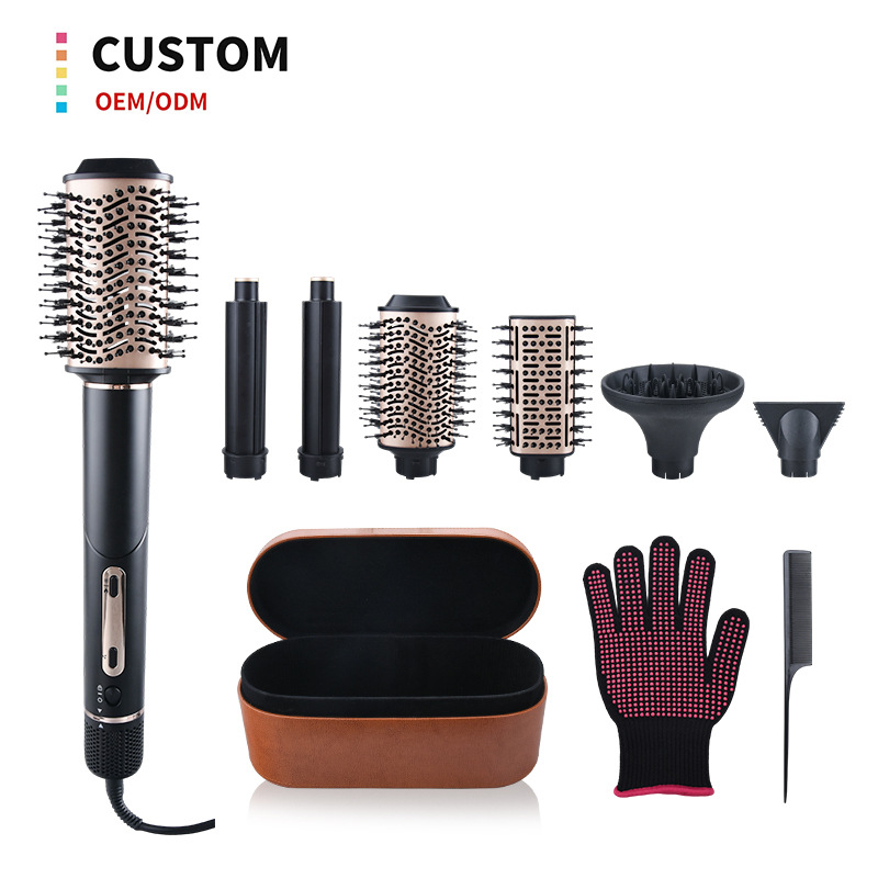 Cross-Border Multifunctional High-Speed Hair Dryer All-In-One Hot Air Comb Set Folding Hair Dryer Amazon Curling Iron