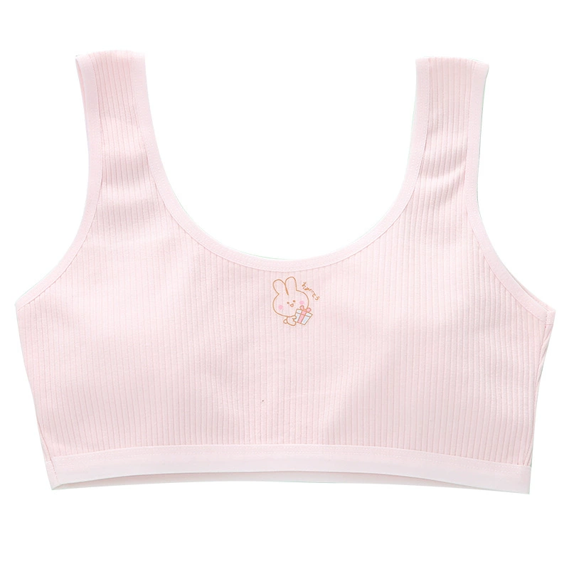 Double-sided underwear for students, cotton shockproof bra top