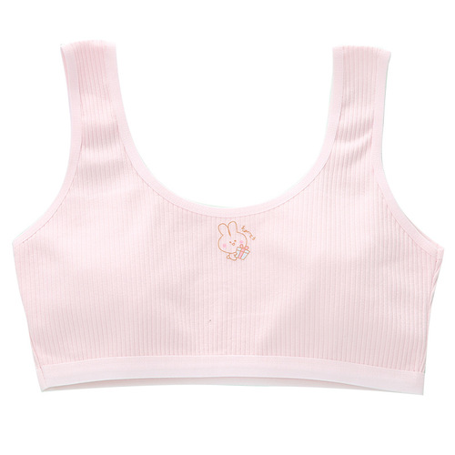 Wholesale double-sided cotton development period girls underwear for primary school girls broad-shouldered pure cotton tube top girls anti-bulge vest