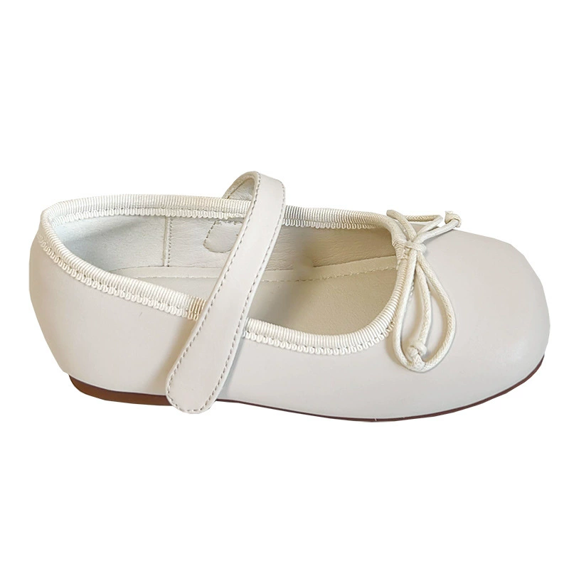 Детская обувь Princess Mary Jane Leather Shoes, мягкая подошва с бантиком, западный стиль