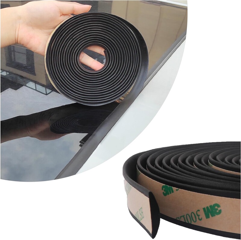 Car Seal Strip Sunroof Car Window Front Windshield Anti-Leakage Sound Insulation Dustproof Door Frame Cold-Resistant and Scratch-Proof