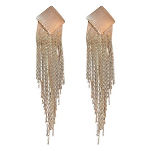 New Cross-border Love Tassel Earrings Light Luxury High-end Sense Exaggerated Long Earrings 925 Silver Pin Women's Earrings Ins