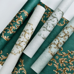 [Manufacturer] Cross-border finely pressed non-woven fabric self-adhesive wallpaper 3D three-dimensional bedroom living room TV background wall sticker