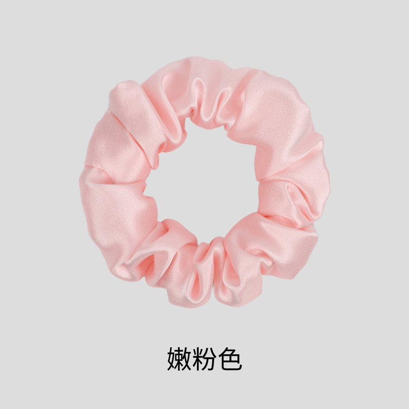 真丝发圈大号大肠圈5cm头绳法式复古女桑蚕丝丝绸缎高级感发饰|undefined
