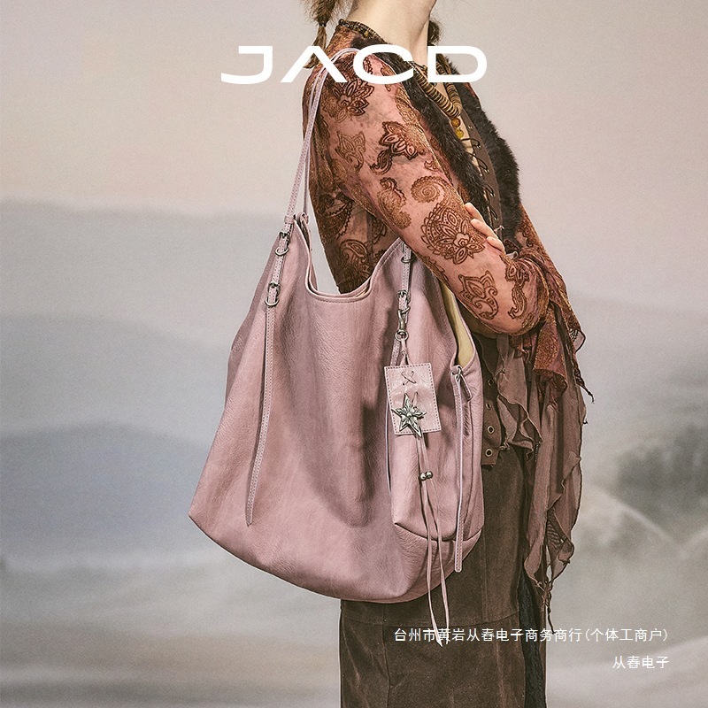 【JACD】“游牧荒野”复古托特包2025春夏通勤包柔软大容量包JA24|undefined