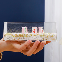 Creative National Essence Mahjong Tile Oil Droplet Arrangement, Unique and Special Liquid Sand Bottle Home and Office Decor Gift