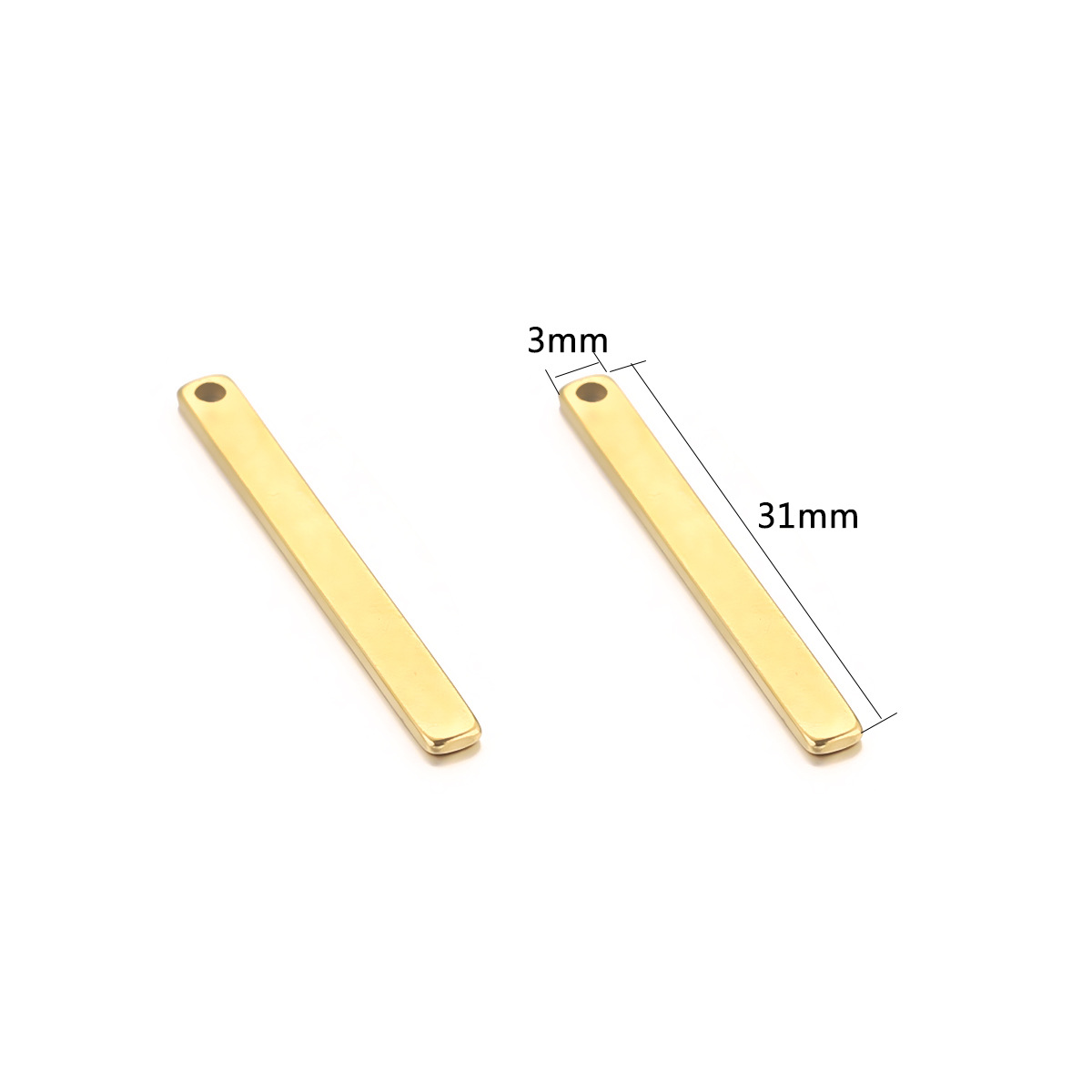 Acero inoxidable transfronterizo largo colgante etiqueta DIY accesorios de la joyería hecha a mano en blanco etiqueta pequeña etiqueta grabada