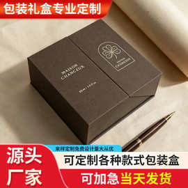礼盒产品包装盒保健品天地盖礼品盒徽章护肤品文创翻盖盒